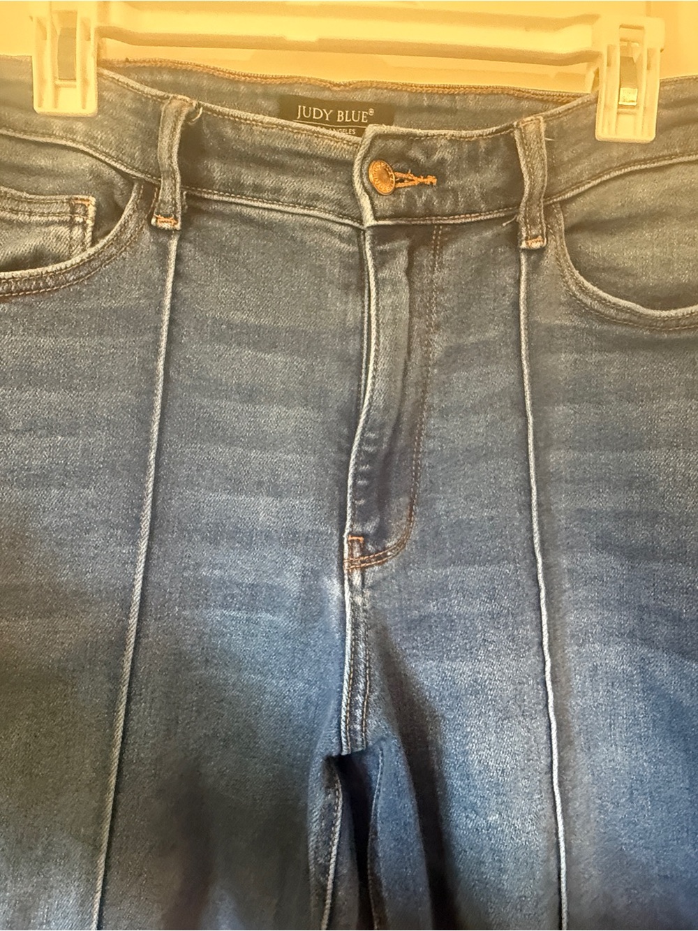 Judy Blue Mid-Blue Boyfriend Jeans with Front Seams - Picture 4 of 9